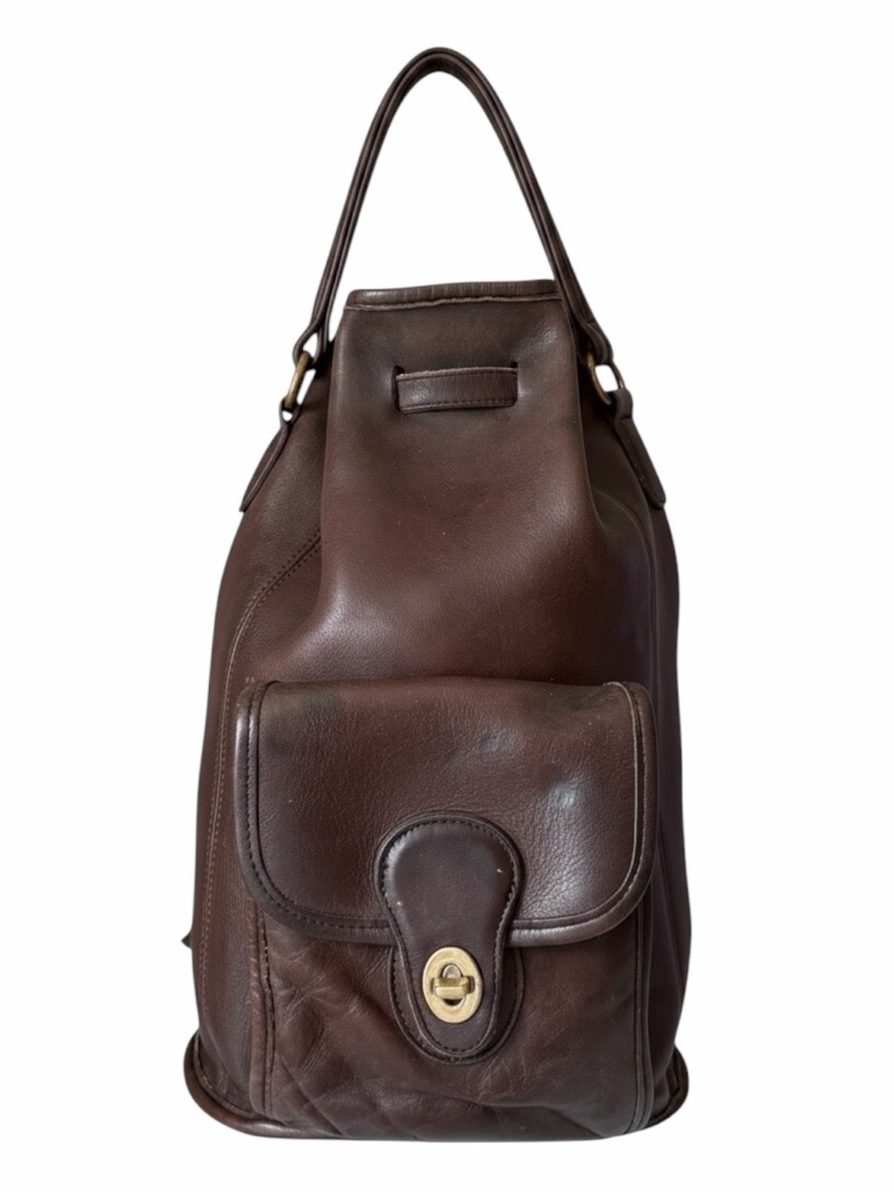 Vintage Coach 9992 Classic Handle Backpack Mahogany USA Glove-tanned Leather